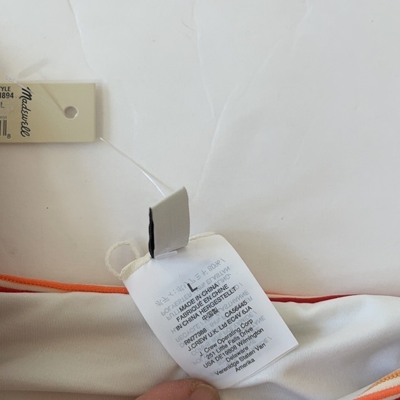 Madewell Ombre stripe side strap ribbed bikini bottoms L NWT - Picture 7 of 8